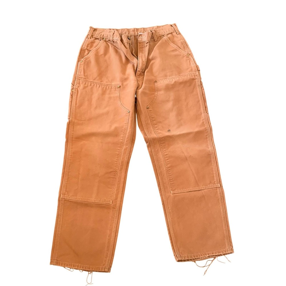 Carhartt B01 Work Pants Mens Distressed Workwear Vintage Style USA 38 32